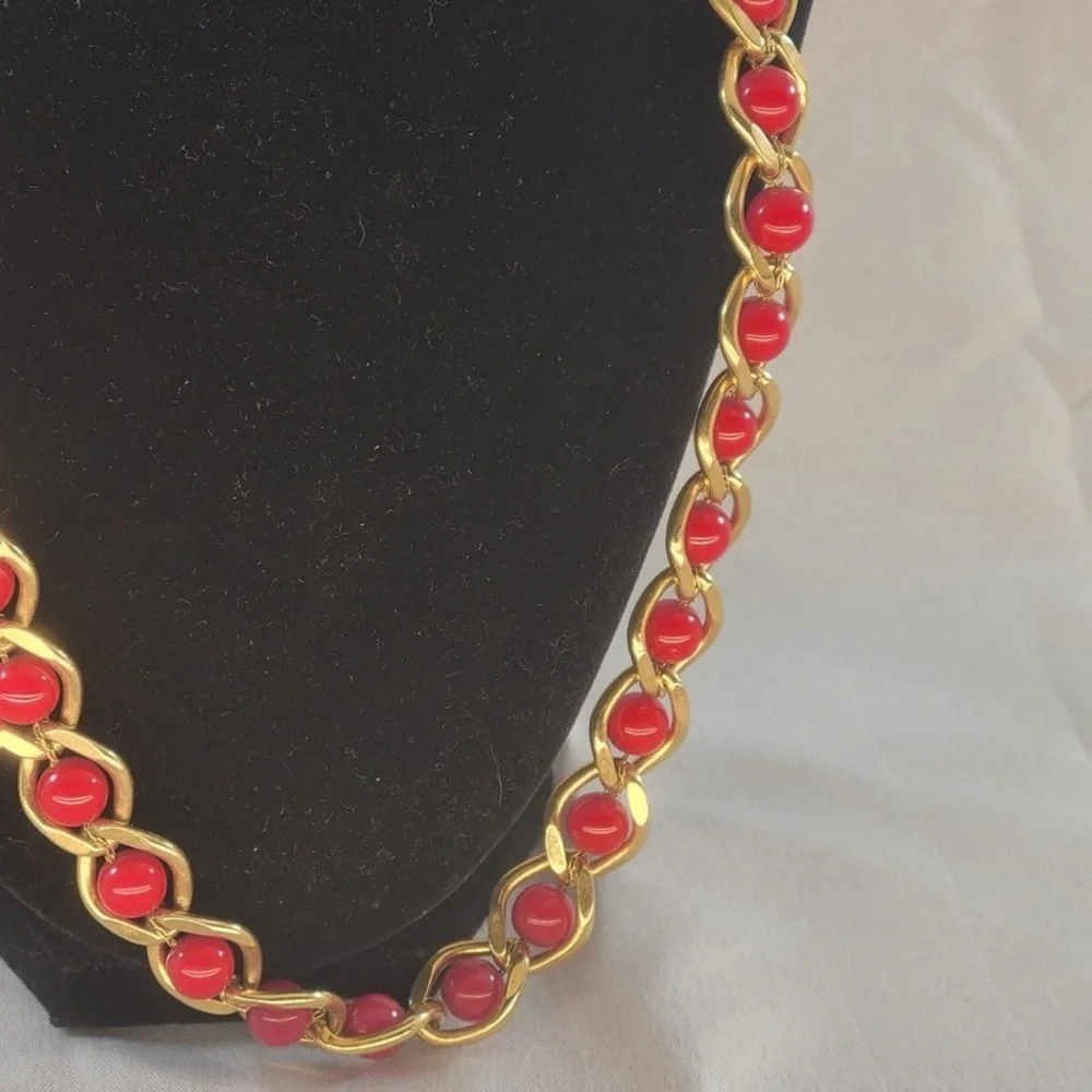 Napier Gold and Red Necklace